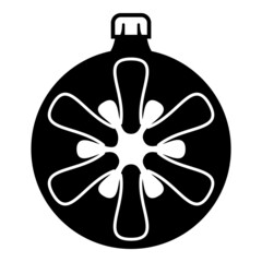 Fototapeta premium Christmas Tree Decoration Flat Icon Isolated On White Background