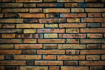 square brick wall The compacted soil is put together and arranged beautifully.