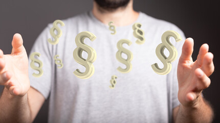 Law and justice concept modern