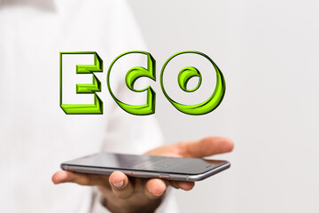 Eco inscription word on the background