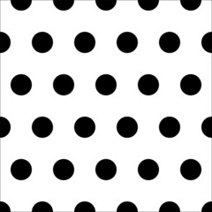 Seamless pattern black and white polka dots