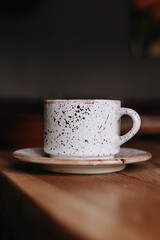 cup of coffee on table