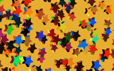 Dark Multicolor vector texture with beautiful stars.