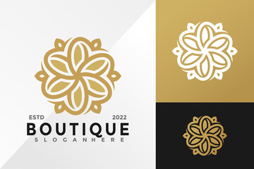 Beauty Boutique Ornament Logo Design Vector illustration template