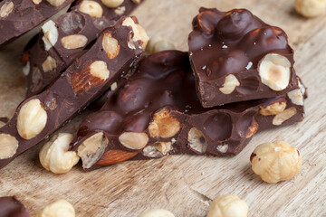 homemade chocolate with a large number of nuts
