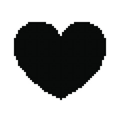 Heart pixel art. Vector illustration. Valentine's Day.