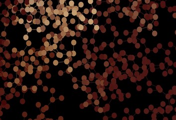 Dark Red, Yellow vector texture with artificial intelligence concept.