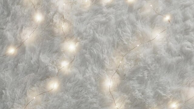 Tappeto bianco per testo scritto con luci led