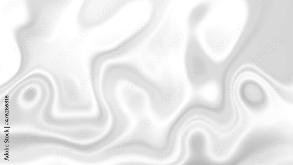 Aufkleber white smooth glossy abstract elegant liquid animation background. seamless looping animation.