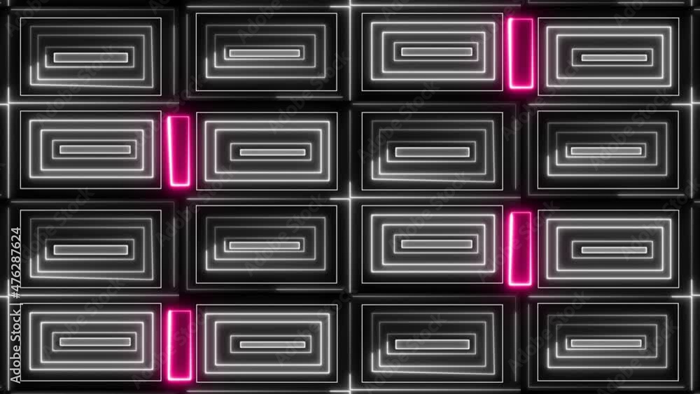 Poster neon glow color moving seamless art background abstract motion screen 4k. neon moving seamless art l