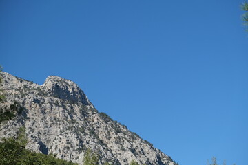 mountain landscape with blue sky