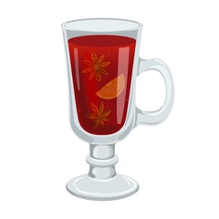 Mulled wine. Christmas warming drink. Spicy drink glegg, grog.