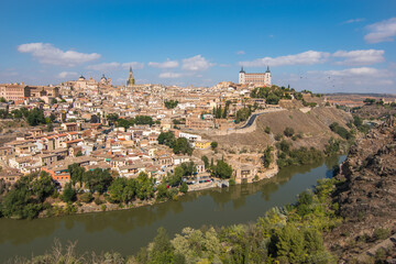 Fototapeta na wymiar View of Toledo from a viewpoint called Mirador del Valle (Valley Viewpoint) - Toledo, Spain