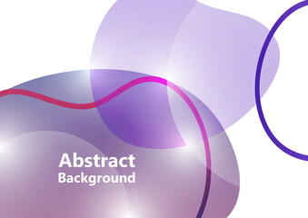 Dynamic colored shapes and lines. Gradient abstract banner with flowing shapes. Template for logo, flyer, presentation design. Vector