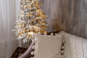 Presents and Gifts under Christmas Tree, Winter Holiday Concept