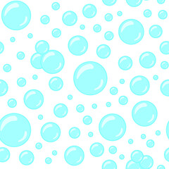 Air bubbles pattern. For fabric, wrapping, wallpaper and background. Simple flat vector illustration