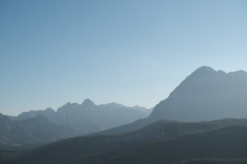 Fototapeta premium mountain view landscape with clouds on Turkey