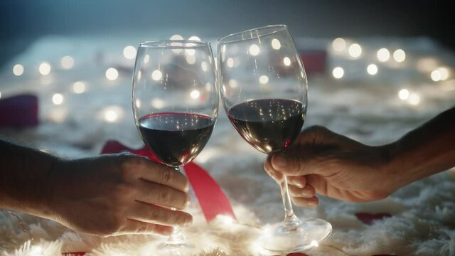 Calici di vino per san Valentino festa