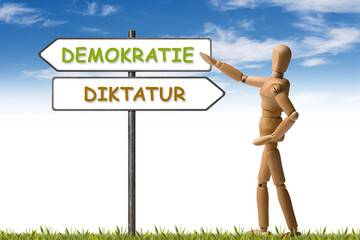 Wegweiser: Demokratie oder Diktatur