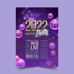 realistic new year vertical poster template abstract design vector illustration