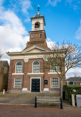 Protestant church from 1841 in the Cocksdorp village on the island of Texel, The Netherlands