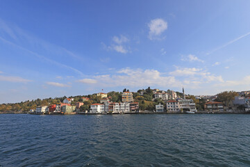 Fototapeta na wymiar Istanbul - Turkey September 14, 2021 Photos of Üsküdar district from the ferry.