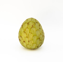 Cherimoya tropical fruit isolated on white