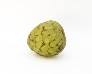 Cherimoya tropical fruit isolated on white