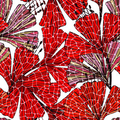 Decorative flowers seamless pattern. Vector stock illustration eps10. 
