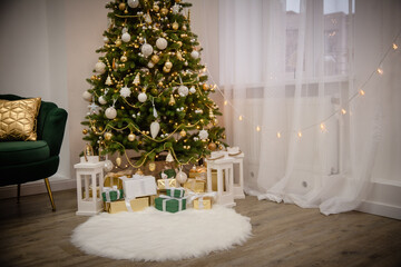 Various Christmas gifts under the tree