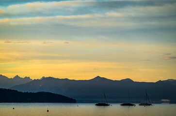 landscape and old town of Starnberg - lake Starnberg