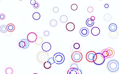 Light Multicolor vector background with bubbles.