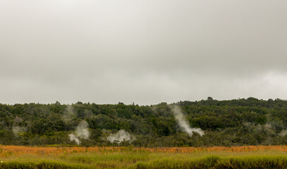 Volcano steam vents in Volcanoes National Park on the Big Island, Hawaii