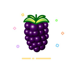 Blackberry Icon. Vector illustration.