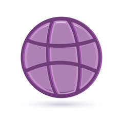Design abstract round logo element. Abstract purple ball.