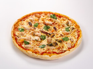 Italian traditional Pizza with seafood