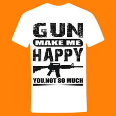 Gun t-shirt design concept vector