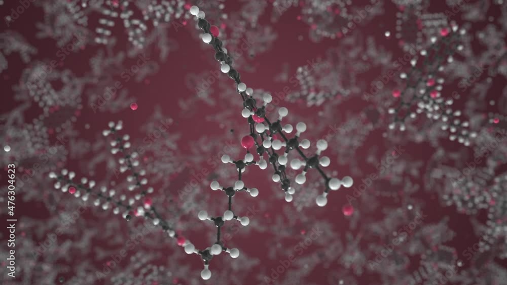 Poster molecule of violanthrone-79, isolated molecular model. looping 3d animation or motion background