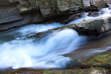 cascade, creek, stream, nature, woda, potok, wodospad, kamienie, zieleń, krajobraz,mech, kaskada,...