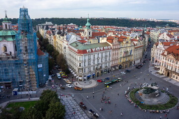 Fototapeta na wymiar Prague, Czech Republic - September, 2021: Old Town Square in Prague