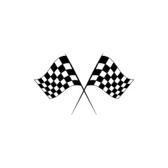 Racing flag (checkered flag) vector illustration template design