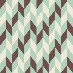 Abstract Vertical Zigzag Retro Pattern in Brown, Light-Blue, and White Colors. Backdrop for Template Banner Social Media Advertising