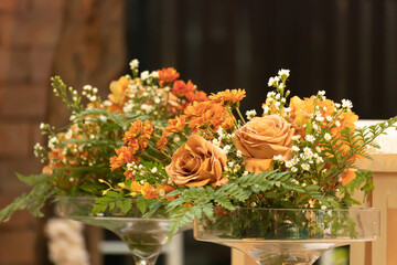 flower vase in wedding