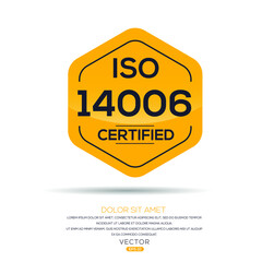 Creative (ISO 14006) Standard quality symbol, vector illustration.