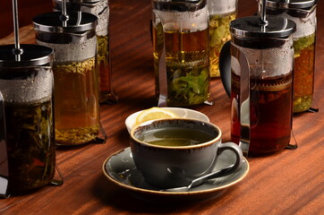 kind of herbal teas in cup
