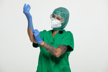 Infirmière protection hôpital Covid 19