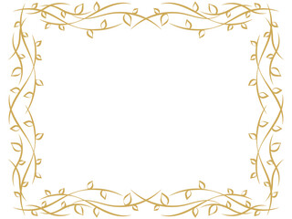 Art Nouveau frame. Vintage linear border with curlicues. Design a template for invitations, leaflets and greeting cards. The style of the 1920s - 1930s. Vector illustration