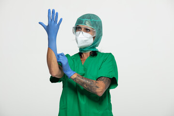 Infirmière protection hôpital Covid 19