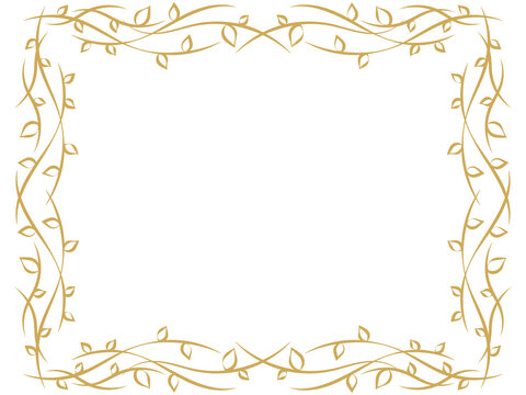 Art Nouveau frame. Vintage linear border with curlicues. Design a template for invitations, leaflets and greeting cards. The style of the 1920s - 1930s. Vector illustration