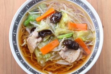 五目あんかけラーメン　ハイアングル